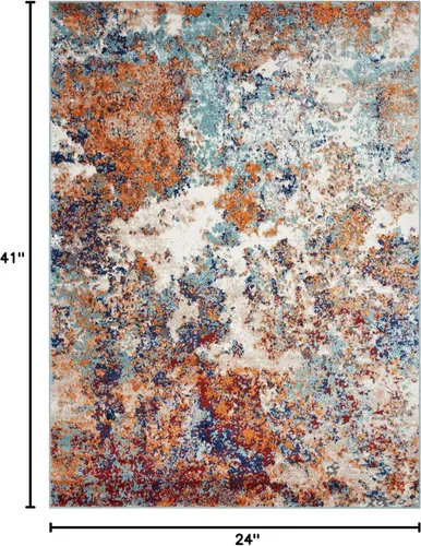 Miniatura 2 de Luxe Weavers Beverly Collection - Alfombra abstracta moderna 2x3, multicolor