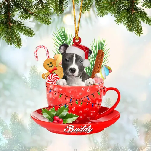 Miniatura 17 de Alaskan Malamute - Adorno acrílico personalizado para perro en taza, adorno de Navidad personalizado para perro 2023, decoración de árbol