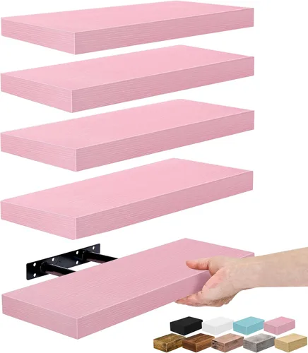 Miniatura 15 de Sorbus Estantes flotantes para pared, estante flotante de 16 pulgadas para cocina, dormitorio, sala de estar, baño, hogar y decoración de pared