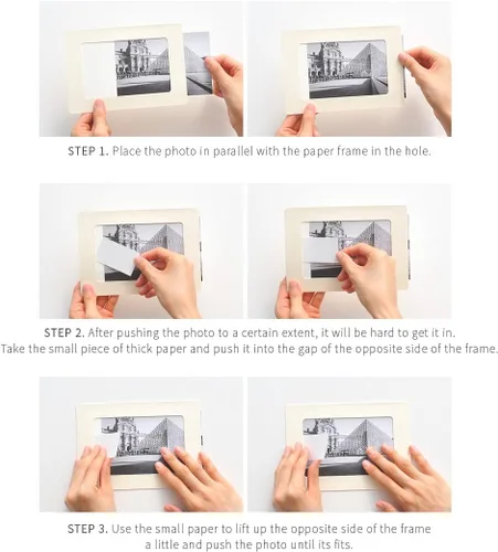 Miniatura 7 de Monolike Marcos de fotos de papel de 4 x 6 pulgadas, color negro, paquete de 20 unidades, se adapta a fotos de 4 x 6 pulgadas