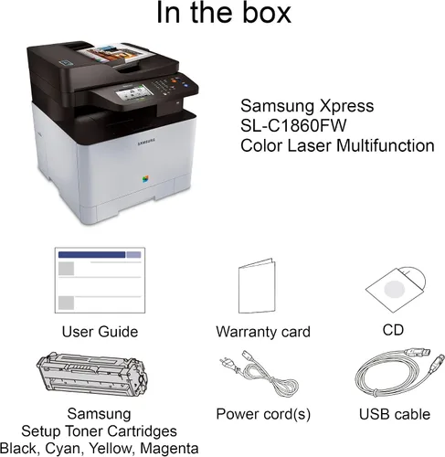 Miniatura 4 de Samsung SL-C1860FW/XAA impresora color inalámbrica con escáner, copiadora y fax