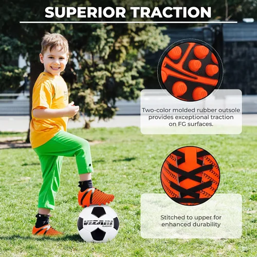 Miniatura 4 de Vizari USA Impact - Botines de fútbol para niños, zapatos de fútbol firme para jóvenes, diseño transpirable para niños pequeños, niños pequeños