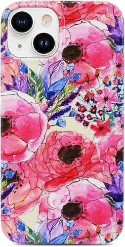 Miniatura 12 de J.west Funda compatible con iPhone 14, suave, a prueba de golpes, bonita funda protectora floral para mujer, diseño de patrón de flores de jardín