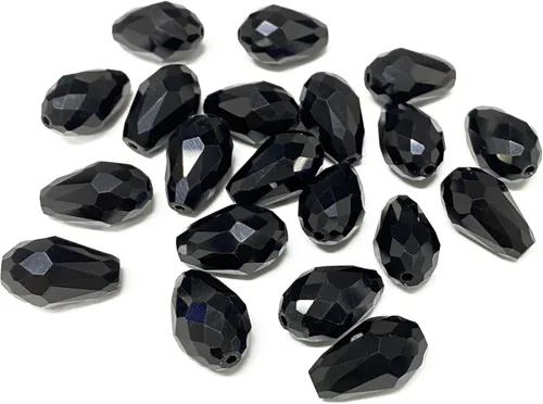 Miniatura 16 de 120 cuentas de cristal ámbar con agujero vertical de lágrima de 0.236 x 0.315 pulgadas, cuentas espaciadoras AB de cristal con forma facetada