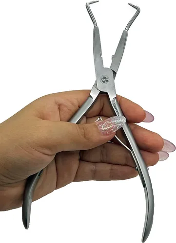 Miniatura 5 de Alicates de extensión de cabello Microlink – Herramienta profesional multifunción de acero inoxidable para aplicación de cuentas nano y microenlace