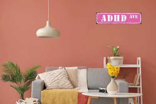 Miniatura 4 de Letrero de calle Adhd Ave Retro Decoración de pared divertida, letreros de metal de estaño de la temporada de otoño, tema de terror, humor