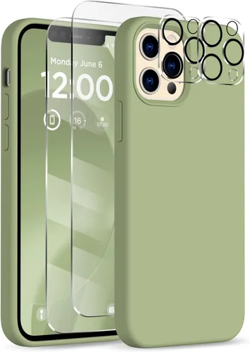 Miniatura 12 de Funda para iPhone 12 Pro Max, [2 protectores de cámara + 2 protectores de pantalla], funda protectora de silicona de cuerpo completo a prueba