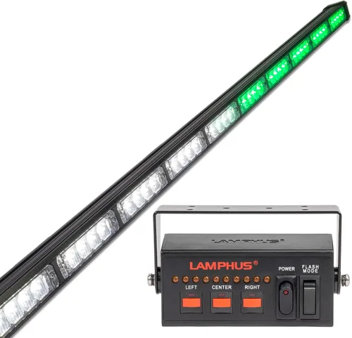 Miniatura 40 de LAMPHUS SolarBlast SBLS104 barra de luces LED de alerta de emergencia e indicación de tránsito, 47 pulgadas, 40 W - ÁMBAR AZUL, ámbar / blanco