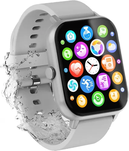 Miniatura 10 de Reloj inteligente para hombres y mujeres, compatible con teléfono Android iOS, pantalla táctil completa de 1.83 pulgadas, IP68, impermeable