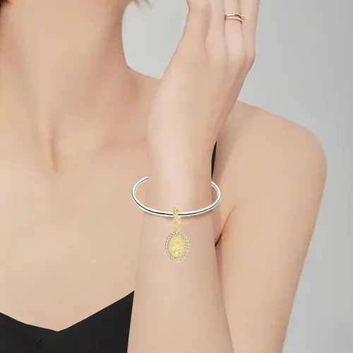 Miniatura 86 de LUXILLA Abalorio de plata de ley 925 para madre, hija, abuela, para familia, amor, madre, hija, abuela, para pulseras, collares, dijes, abalorios