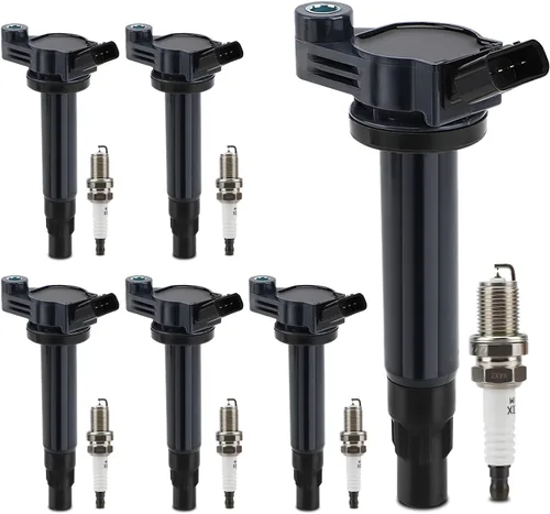 Miniatura 12 de Bobina de encendido UF651 y bujía de doble iridio 9723 compatible con Kia Soul Forte Hyundai Tucson Elantra 2011-2019 27300-2E000 y 18846-11070