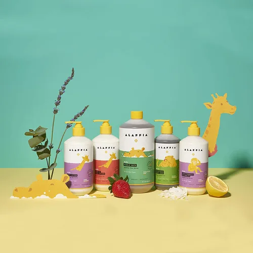 Miniatura 8 de Alaffia Champú y gel de baño y loción corporal para bebés y niños (16 onzas), esenciales de baño diarios suaves para pieles delicadas y cabello, sin