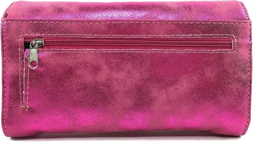 Miniatura 3 de Zelris Spring Bloom Western Concho mujeres Crossbody muñeca Trifold cartera