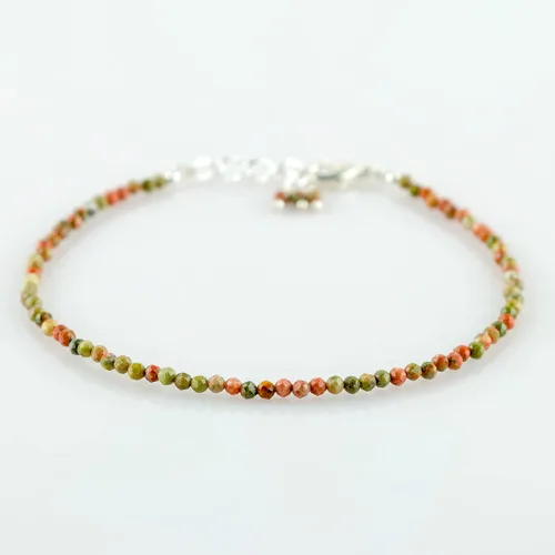 Miniatura 44 de Gempires - Pulseras de cuentas de piedras preciosas hechas a mano, ligeras, de cristal, para uso diario, hipoalergénicas, de 8 pulgadas, chapadas