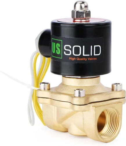 Miniatura 16 de U.S. Solid 1" válvula electromagnética eléctrica de latón 110V CA normalmente cerrada aire no potable aceite de agua diesel
