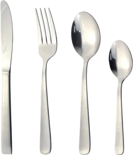 Nagao Tsubame - Juego de cubiertos para cena, cuchillo, cuchara, tenedor, cucharilla, acero inoxidable 18-0, juego de 4 piezas, para 1 persona, apto