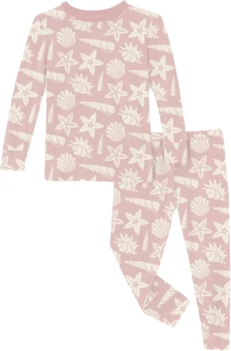 Miniatura 136 de KicKee Pants Conjunto de pijama de manga larga con estampado de piezas