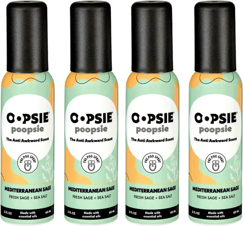 Miniatura 9 de Oopsie Poopsie Aerosol para inodoro – Antes y después de ir – Spray neutralizador y eliminador de olores de baño, tamaño de viaje con aceites