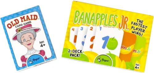 Miniatura 2 de Regal Games Banapples Jr. & Old Maid - Juegos de cartas para niños de 4, 5, 6, 7, 8 y más, juego de cartas de diversión familiar