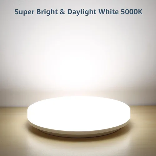 Miniatura 3 de Lepro - Lámpara de techo LED de montaje empotrado de 8.7 pulgadas para baño, resistente al agua, luz blanca diurna de 5000 K, 1500 lm, 15 vatios