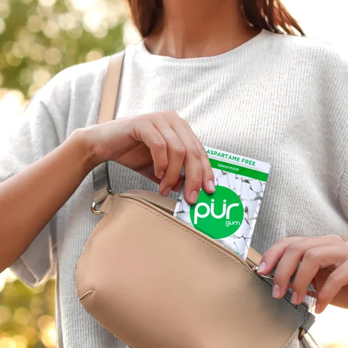 Miniatura 7 de PUR Gum Chicle sin Aspartame 100% Xilitol Chicle con sabor natural a menta verde, 55 piezas (Paquete de 1)
