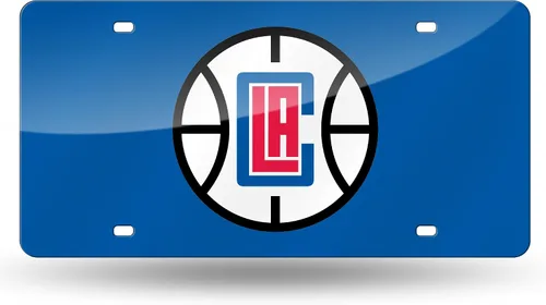 Miniatura 45 de Rico Industries Placa de matrícula metálica con incrustaciones láser de la NBA