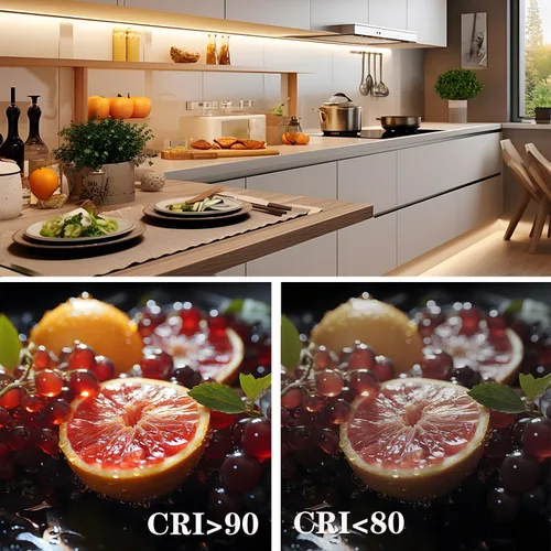 Miniatura 4 de YUNBO Tira de luz LED COB de 12 V 3000 K blanco cálido 16.4 pies de alta densidad 480LED/M CRI>90 Uniforme sin puntos autoadhesivo cortable flexible