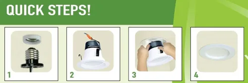 Miniatura 8 de Bioluz LED Lámpara empotrable LED regulable de 4 pulgadas, 13 W, 90 CRI, lámpara de techo LED de 2700 K, 910 lúmenes, con certificación UL JA8 CEC