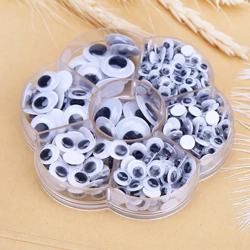 Miniatura 6 de Decora 1 caja de ojos de juguetes con autoadhesivo, surtido., Blanco y Negro, Medio