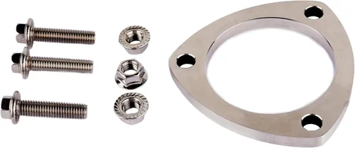 Miniatura 6 de Rwraps Brida y junta de escape de 3 pernos de 2.5 pulgadas, brida de escape de acero inoxidable con pernos y tuercas de brida