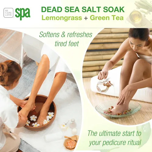 Miniatura 4 de BCL SPA Remojo de sal del mar muerto, hierba de limón + té verde, 16 onzas