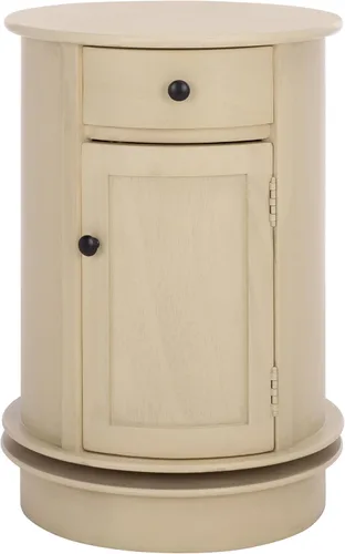 Miniatura 9 de SAFAVIEH Muebles Tabitha - Mesa decorativa de 1 cajón - Negro envejecido - Madera maciza - Diseño de almacenamiento de granja - Ideal para sala
