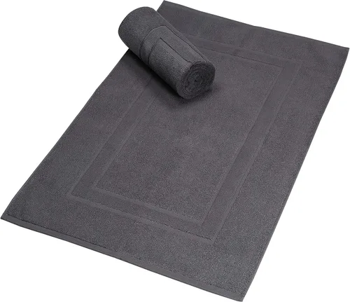 Miniatura 11 de GLAMBURG Paquete de 2 tapetes de baño de algodón prémium de 20 x 32 pulgadas, 100% algodón hilado en anillo, calidad de hotel y spa, 21.16 oz/m²