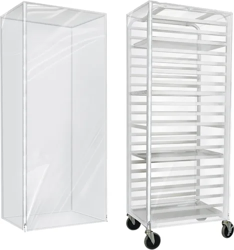 Miniatura 11 de BIEAMA Estante para bandejas de 20 niveles, estante para panecillos NSF, estante de panadería de aluminio, estante de enfriamiento para panadería