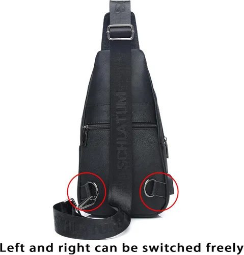 Miniatura 132 de LUKZIJAES Bolso bandolera de cuero genuino para hombre