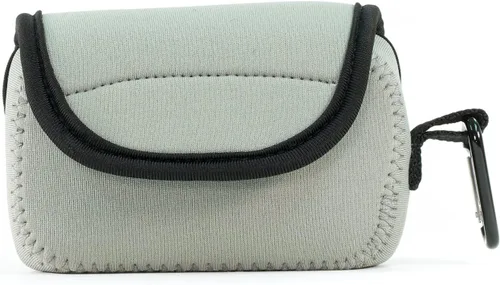Miniatura 6 de MegaGear Canon Powershot Sx730 Hs, Sx720 Hs, Sx710 Hs, G16, G15 Funda de neopreno ultra ligera para cámara, con mosquetón, color gris, MG1246, piel