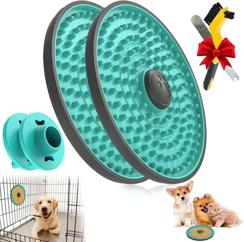 Miniatura 7 de Tapete para Lamer para Perros, Almohadillas para Lamer de Jaula para Perros Alimentador Lento, Juguete de Entrenamiento de Jaula Almohadilla