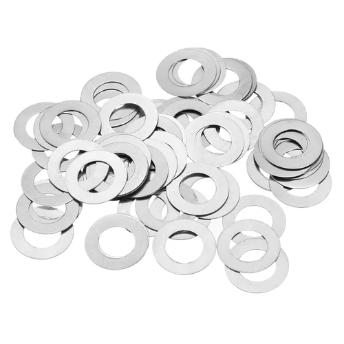 Miniatura 18 de uxcell Arandelas planas de acero inoxidable M3 304, 20 espaciadores planos ultrafinos de 0.118 x 0.197 x 0.004 in para tornillo de tornillo