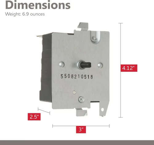 Miniatura 5 de Parts Master Reemplazo para temporizador de secadora GE/Hotpoint, WE4M533, PS8690648, AP5780508 - Temporizador de secadora de electrodomésticos