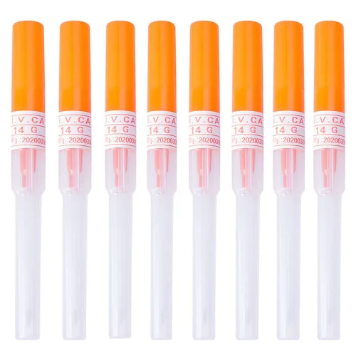 50 agujas de perforación de catéter, agujas huecas de 0.45 onzas, agujas IV con catéter para el cuerpo, kit de piercings para oreja, nariz, labio,