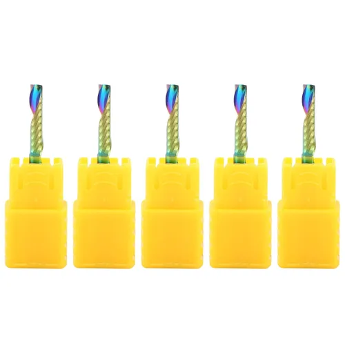 Miniatura 5 de ISB - Juego de fresas de punta plana, brocas de punta nano de 1/8 pulgadas con revestimiento DLC (Ta-C), cortador de brocas CNC para aluminio