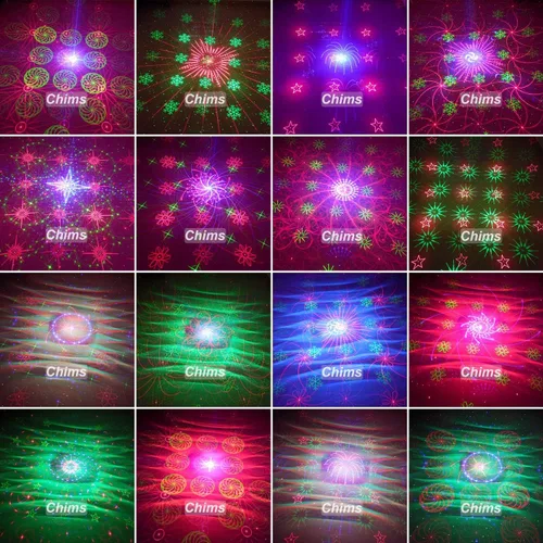 Miniatura 5 de Chims Luces de fiesta de DJ, rojo, verde, azul, 128 patrones RGB, luces LED onduladas coloridas para fiesta de cumpleaños, DJ, escenario, discoteca