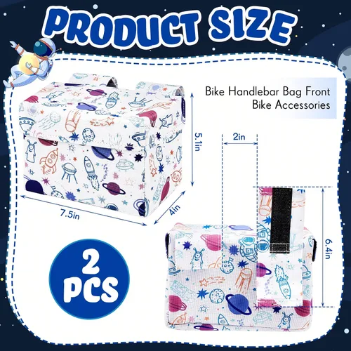 Miniatura 2 de Cesta de bicicleta para niños y niñas, bolsa de manillar de bicicleta, bolsa de almacenamiento frontal para bicicleta, accesorios para equilibrio