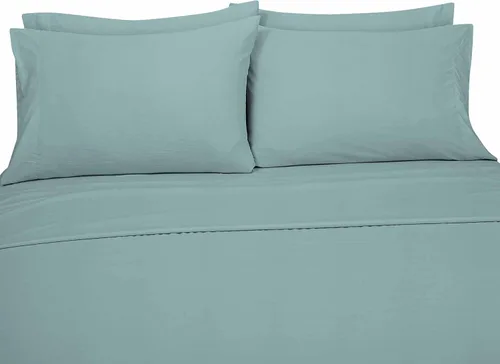 Miniatura 245 de ROYALE LINENS Juego de sábanas Cal King de 4 piezas, ropa de cama de microfibra suave cepillada de 1800 hilos, 1 sábana bajera, 1 sábana encimera, 2