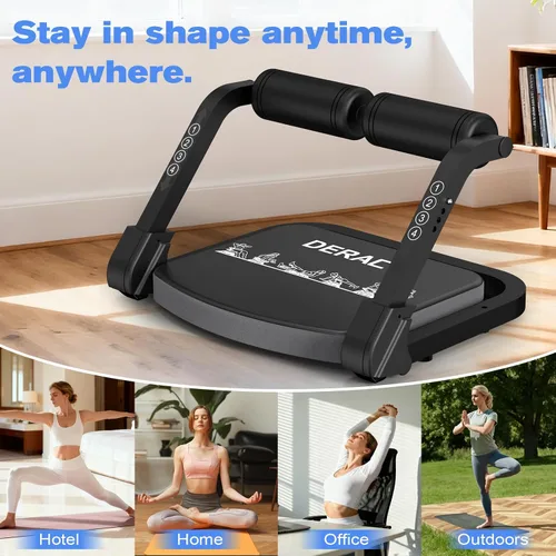 Miniatura 6 de DERACY Equipo de ejercicio para sentarse, máquina de abdominales ajustable, máquina multifuncional para sentarse, equipo de entrenamiento abdominal