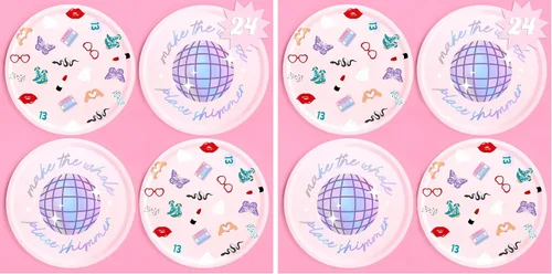 Miniatura 8 de xo, Fetti Platos de papel para fiesta, 24 piezas, 9 pulgadas, vajilla para fiesta de concierto, decoraciones de despedida de soltera, vajilla