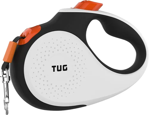 Miniatura 4 de TUG - Correa retráctil 360º XL para perros, libre de enredos, mango antideslizante, nailon resistente de 26 pies, freno de una sola mano, pausa