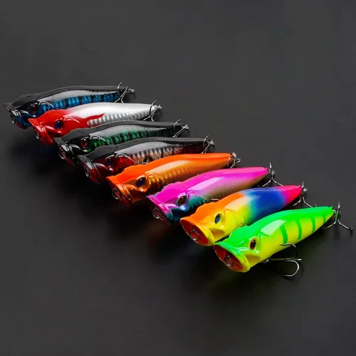 Miniatura 7 de 8PCS Fishing Lures Popper Lures Shadllow Deep Diving Swimbait Crankbait Fish Wobble Hard Fishing Baits for Bass Trout Freshwater and Saltwater Fish