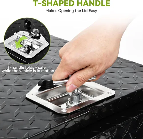 Miniatura 2 de AUTOSAVER88 Cajas de herramientas de 24 pulgadas, organizador de aluminio resistente con placa de diamante, caja de almacenamiento impermeable