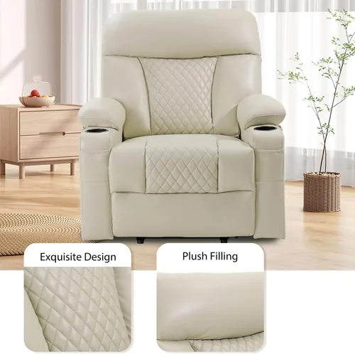 Miniatura 9 de EONIX SLRY019020 - Silla reclinable eléctrica para adultos mayores con calor y masaje, sillas reclinables eléctricas resistentes de 400 libras